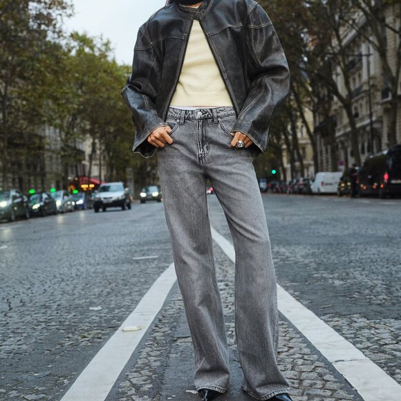 H&M Bleecker High Rise Wide Leg Jeans US 6 - Picture 1 of 5